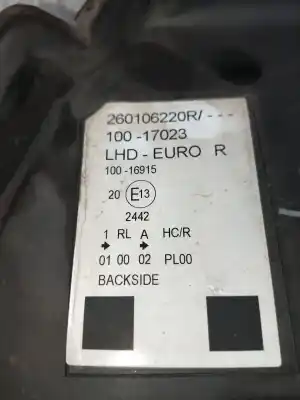 Автозапчасти б/у левая противотуманная фара за renault kangoo dynamique ссылки oem iam 260106220r  