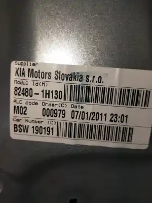 Second-hand car spare part passenger side right window regulator for kia cee´d concept oem iam references 824801h130  