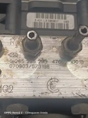 Recambio de automóvil de segunda mano de abs para nissan qashqai (j10) tekna referencias oem iam 0265950616 47660jd01b 0265235295