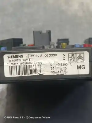 Second-hand car spare part fuse box unit for citroen c3 1.4 hdi exclusive oem iam references 9653667  