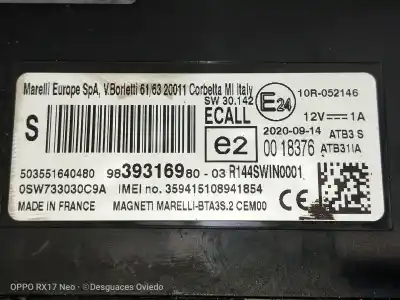 Second-hand car spare part electronic module for opel mokka electrico oem iam references 9839316980  503551640480