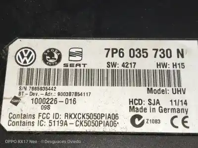Second-hand car spare part electronic module for skoda superb combi (3t5) 2.0 tdi dpf oem iam references 7p6035730n  1000226016