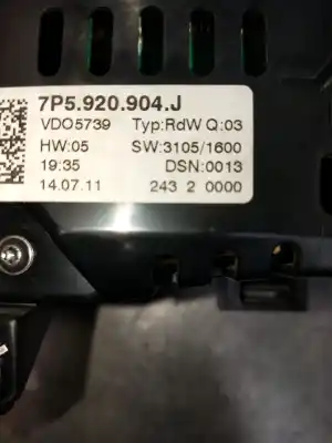 Second-hand car spare part dashboard for porsche cayenne (typ 92aa) diesel oem iam references 7p5920904j  a2c30058000