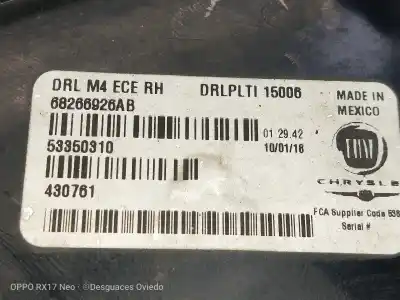Автозапчасти б/у правый передний пилот за jeep compass (mp, m6, mv, m7) 1.4 multiair 4x4 ссылки oem iam 68266926ab 430761 53350310