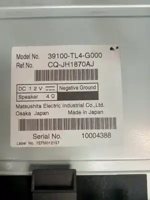 Автозапчасти б/у аудиосистема / радио cd за honda accord tourer (cw) 2.2 dtec cat ссылки oem iam 39100tl4g000  