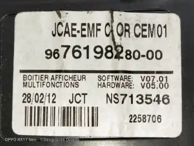 Second-hand car spare part multifunction display for citroen c4 lim. collection oem iam references 967619828000 2258706 ns713546