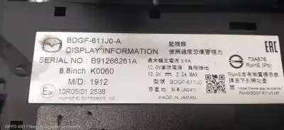 Second-hand car spare part multifunction display for mazda 3 berlina (bp) evolution oem iam references bdgf611j0a  