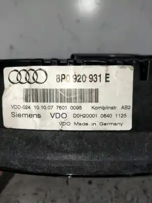 Автозапчастина б/у панель інструментів для audi a3 (8p) 2.0 tdi ambiente (dpf) (125kw) посилання на oem iam 8p0920931e   Автозапчастина б/у панель інструментів для audi a3 (8p) 2.0 tdi ambiente (dpf) (125kw) посилання на oem iam 8p0920931e