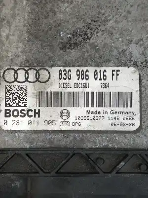 Автозапчастина б/у ебу контролер двигуна для audi a3 (8p) 2.0 tdi ambiente посилання на oem iam 0281011905  03g906016ff Автозапчастина б/у ебу контролер двигуна для audi a3 (8p) 2.0 tdi ambiente посилання на oem iam 0281011905  03g906016ff