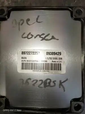 Peça sobressalente para automóvel em segunda mão centralina de motor uce por opel corsa c corsa c referências oem iam 8972272257  09389429
