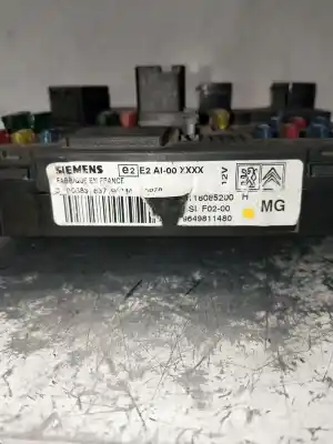 Second-hand car spare part fuse box unit for citroen c3 1.4 hdi exclusive oem iam references 9649811480  