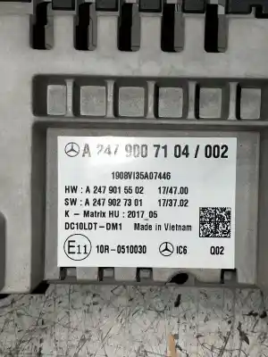 Автозапчастина б/у багатофункційний дисплей для mercedes clase b (w247) b 200 d (247.012) посилання на oem iam a2479007104 a2479027301 