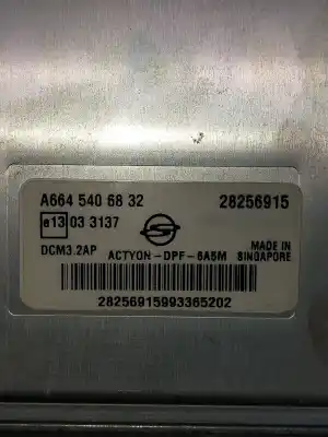 Second-hand car spare part ecu engine control for ssangyong actyon 2.0 td cat oem iam references a6645406832  28256915