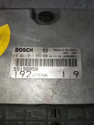 Second-hand car spare part ecu engine control for fiat stilo (192) 192 a1.000 oem iam references 0281011553  55198058