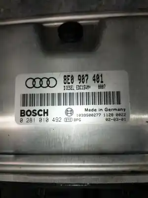 Peça sobressalente para automóvel em segunda mão centralina de motor uce por audi a4 berlina (8e) * referências oem iam 0281010492  8e0907401
