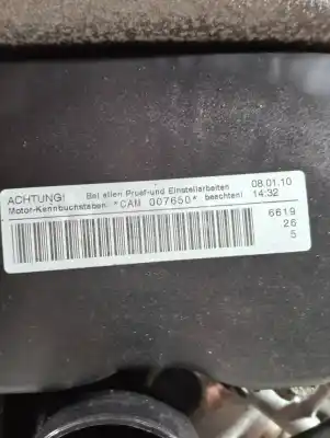 Second-hand car spare part complete engine for audi a4 berlina (b8) 2.0 16v tdi oem iam references cam bosch 007650
