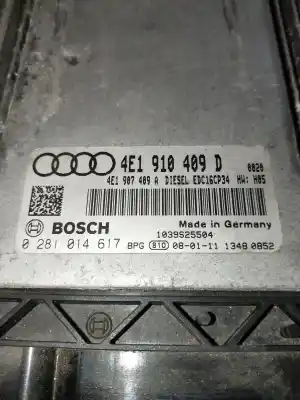 Tweedehands auto-onderdeel ecu motorcontroller voor audi a8 (4e2) 4.2 v8 40v oem iam-referenties 4e1910409d edc16cp34 0281014617