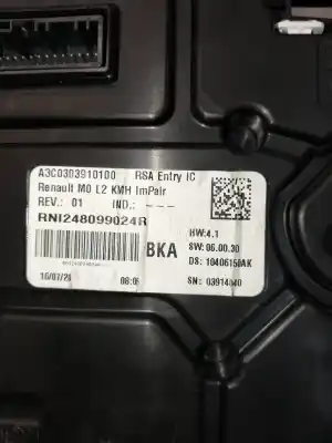Second-hand car spare part dashboard for renault express iii 1.5 blue dci 95 (f6ab) oem iam references 248099024r  a3c0303910100