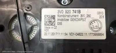 Автозапчастина б/у панель інструментів для skoda superb (3v3) active посилання на oem iam 3v0920741b  3v0260201