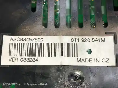 Second-hand car spare part dashboard for skoda superb combi (3t5) 2.0 tdi dpf oem iam references 3t1920841m vd1033234 a2c83457500