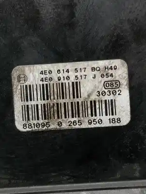 Автозапчастина б/у абс для audi a8 d3 (4e2, 4e8) 4.2 tdi quattro посилання на oem iam 0265225407 0265950188 4e0614517bq