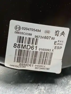 Second-hand car spare part brake servo for citroen c-elysée exclusive oem iam references 0204705494  9672460780