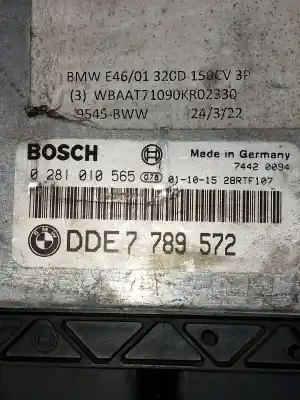 Second-hand car spare part ecu engine control for bmw serie 3 compact (e46) * oem iam references 0281010565  74420094