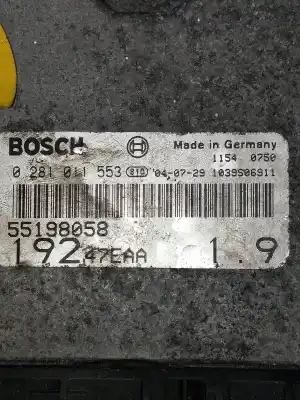 Second-hand car spare part ecu engine control for fiat stilo (192) 192 a1.000 oem iam references 0281011553  5519805819247