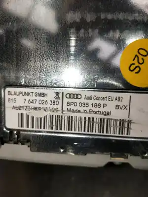 Second-hand car spare part audio system / radio cd for audi a3 (8p) 2.0 tdi ambiente oem iam references 8p0035186p  7647026380 Second-hand car spare part audio system / radio cd for audi a3 (8p) 2.0 tdi ambiente oem iam references 8p0035186p  7647026380