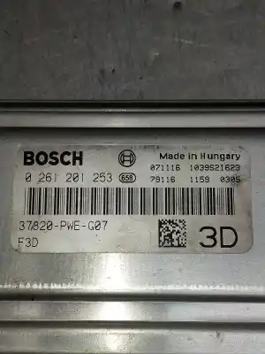 Second-hand car spare part ecu engine control for honda jazz (ge) 1.4 elegance oem iam references 0261201253  1039s21623