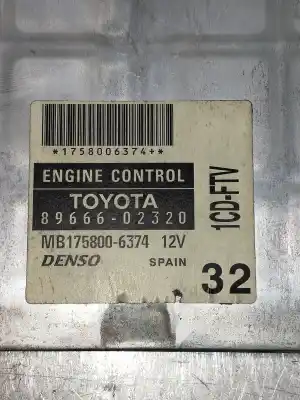 Second-hand car spare part ecu engine control for toyota corolla (e12) 2.0 d-4d oem iam references 8966602320  mb1758006374