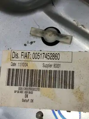 Second-hand car spare part driver left window regulator for fiat stilo (192) 192 a1.000 oem iam references 00517452860  
