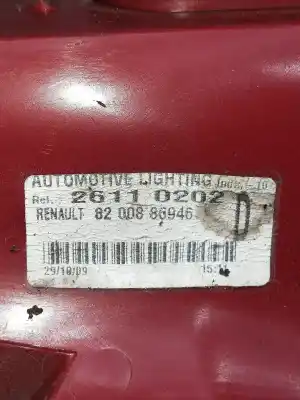 Second-hand car spare part left tailgate light for renault clio iii pack dynamique oem iam references 8200886946  26110202