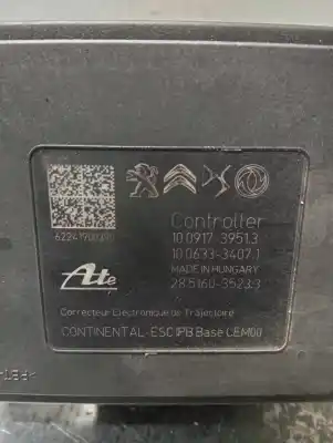 Peça sobressalente para automóvel em segunda mão abs por citroen c4 iii (ba_, bb_, bc_) 1.2 puretech 130 (bahnsa, bahnsb) referências oem iam 9846124980 10091739513 10022025244