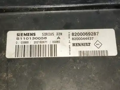 Автозапчастина б/у ебу контролер двигуна для renault clio ii fase i (b/cbo) 1.4 16v tech-run 98 cv / 72 kw посилання на oem iam 8200069287  s110130058