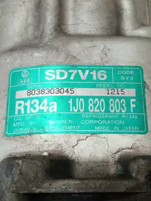 Second-hand car spare part air conditioning compressor for seat leon (1m1) * oem iam references 1j0820803f  
