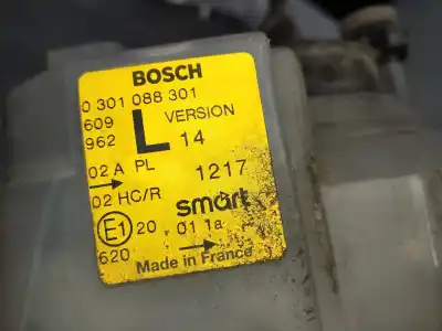 Second-hand car spare part left headlight for smart coupe 0.6 turbo cat oem iam references 0301088301  609962