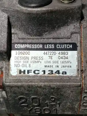 Peça sobressalente para automóvel em segunda mão compressor de ar condicionado a/a a/c por chrysler voyager (rg) 2.4 cat referências oem iam 4472204983  10s20c