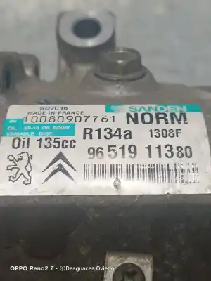 Pezzo di ricambio per auto di seconda mano compressore aria condizionata per citroen c4 picasso exclusive riferimenti oem iam 9651911380  10080907761