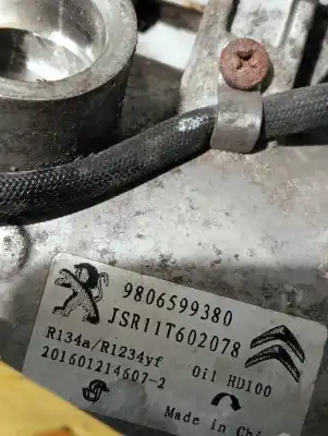 Peça sobressalente para automóvel em segunda mão compressor de ar condicionado a/a a/c por citroen c-elysee (dd_) 1.6 bluehdi 100 referências oem iam 9806599380  jsr11t602078