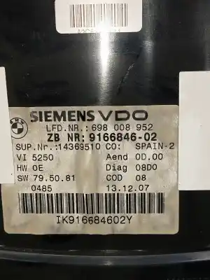 Peça sobressalente para automóvel em segunda mão quadrante por bmw serie 3 coupe (e92) e92 coupé 320d referências oem iam 916684602 698008952 a2c53286598