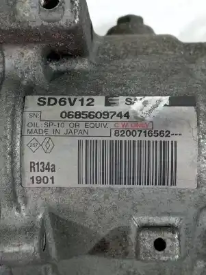 Second-hand car spare part air conditioning compressor for renault kangoo (f/kc0) confort expression oem iam references sd6v121901  8200716562 Second-hand car spare part air conditioning compressor for renault kangoo (f/kc0) confort expression oem iam references sd6v121901  8200716562