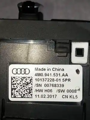 Автозапчастина б/у управління світлом для audi a4 avant (8w5) advanced edition посилання на oem iam 4m0941531aa  