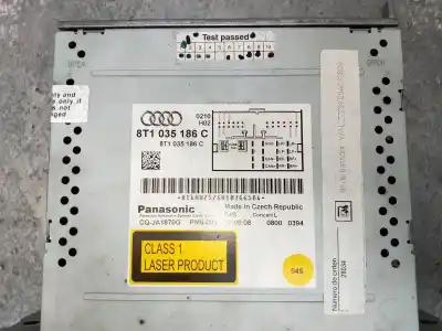 Автозапчастина б/у аудіо система / радіо cd для audi a4 b8 (8k2) 2.0 tdi посилання на oem iam 8t1035186c  
