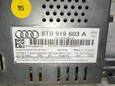 Pezzo di ricambio per auto di seconda mano display multifunzione per audi a4 b8 (8k2) 2.0 tdi riferimenti oem iam 8t0919603a  