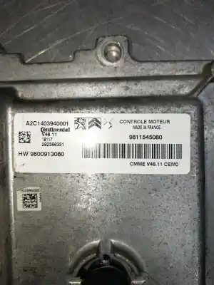 Second-hand car spare part ecu engine control for citroen c-elysee (dd_) 1.2 vti 82 oem iam references 980091308 282566351. a2c1403940001 9811545080
