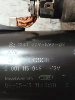 Peça sobressalente para automóvel em segunda mão motor de arranque por bmw 3 (e90) 320 d referências oem iam 1241779689202  0001115046