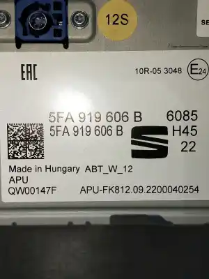 Second-hand car spare part multifunction display for cupra formentor (km7) 1.5 tsi oem iam references 5fa919606b  6085h4522