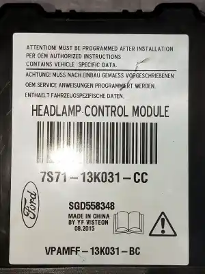 Second-hand car spare part electronic module for ford kuga (cbs) titanium oem iam references 7s7113k031cc  