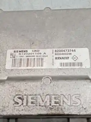 Second-hand car spare part ecu engine control for renault clio ii (bb_, cb_) 1.2 16v (bb05, bb0w, bb11, bb27, bb2t, bb2u, bb2v, cb05,... oem iam references 8200473744  s120201109